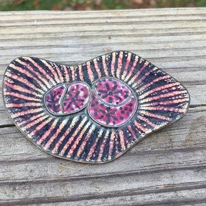 Modernist enameled brooch